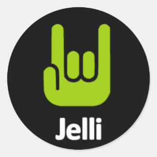 Rock Handaufkleber - Schwarz Runder Aufkleber