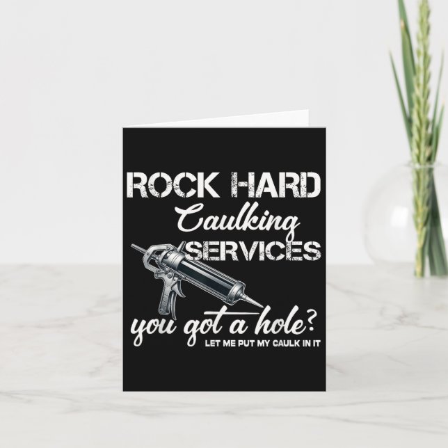 Rock Hard Caulcamping Witzige Shirts für Männer a Karte (Vorderseite)