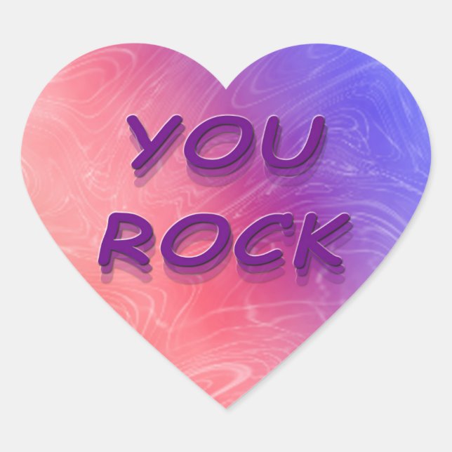 Rock Heart Sticker (Vorderseite)