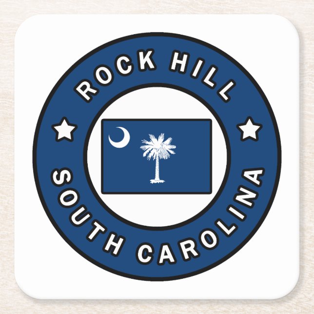 Rock Hill South Carolina Rechteckiger Pappuntersetzer (Vorderseite)