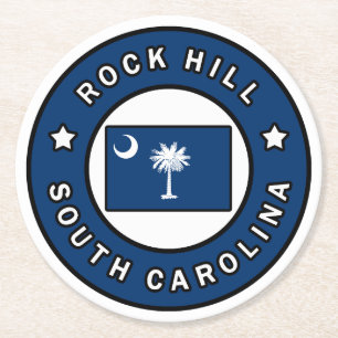 Rock Hill South Carolina Runder Pappuntersetzer