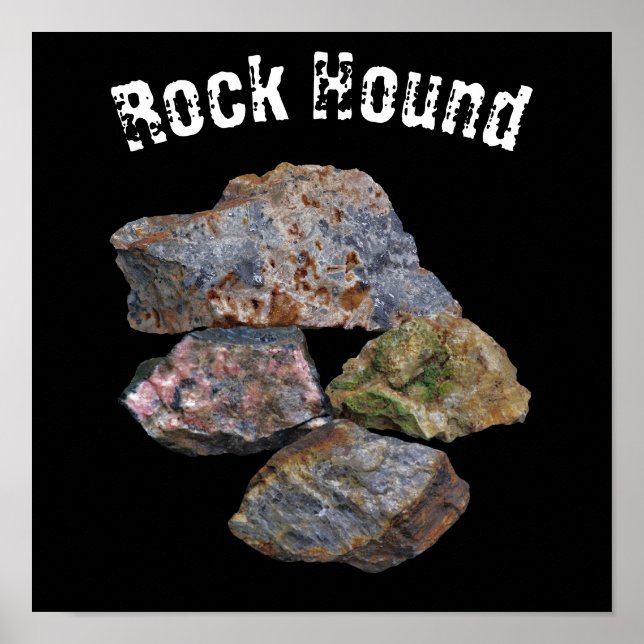 Rock Hound Mineral Collectors Funny Poster (Vorne)