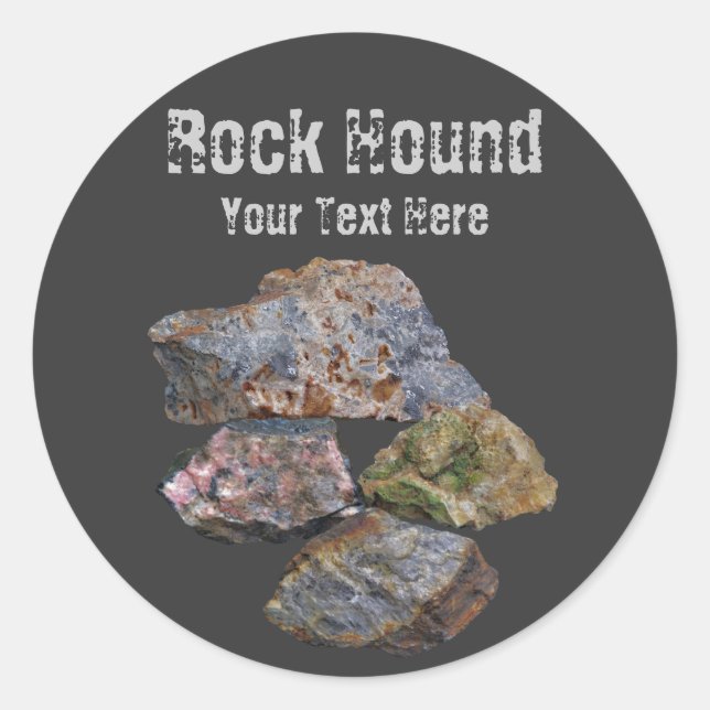 Rock Hound Mineral Collectors Funny Sticker (Vorderseite)