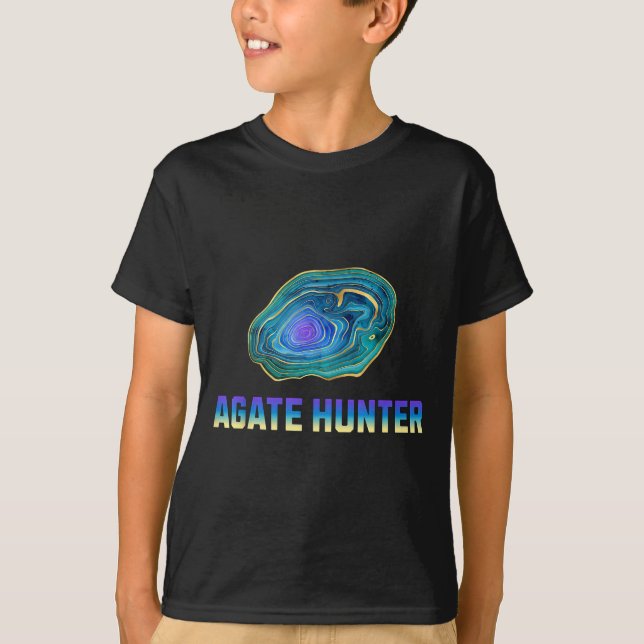 Rock Hunting Rock Collector Agate Geology Agate Hu T-Shirt (Vorderseite)