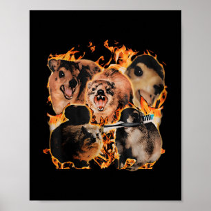Rock Hyrax Awawa Animal Spaß Retro Men W Poster