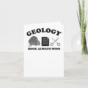 Rock immer gewinnt - Funny Geology Puff für Geolog Karte