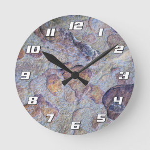 Rock Iron Ore Stone mit Zahlen Runde Wanduhr