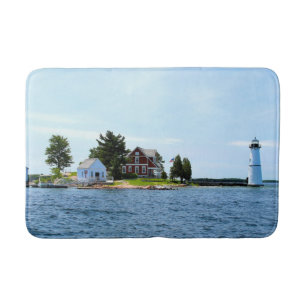 Rock Island Lighthouse, New York Bath Mat Badematte