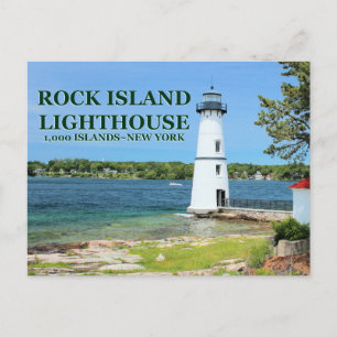 Rock Island Lighthouse, New York Postcard Postkarte