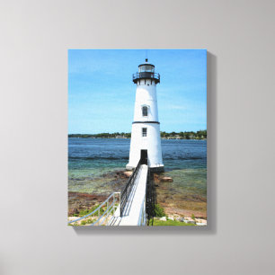 Rock Island Lighthouse, New York Wrapped Canvas Leinwanddruck