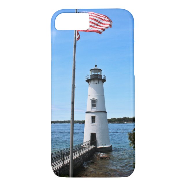 Rock Island Lighthouse, New Yorker iPhone Case (Rückseite)