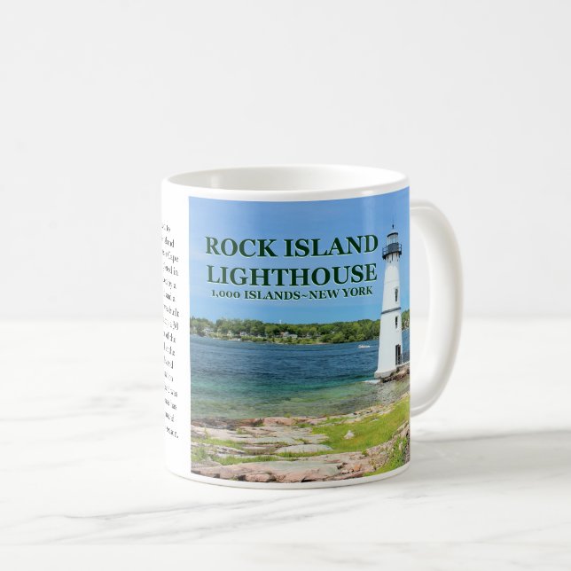 Rock Island Lighthouse, New Yorker Tasse (VorderseiteRechts)