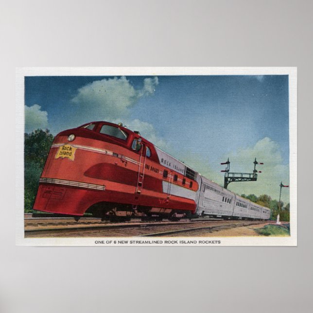 Rock Island RocketStreamated Train Poster (Vorne)