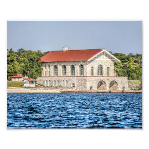 Rock Island Wisconsin Boathouse Door Landkreis Fotodruck