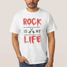 Rock ist mein Leben: klassischer T - Shirt