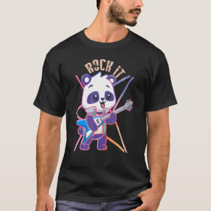 Rock it Panda spielt Gitarrist T-Shirt