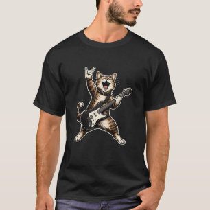 Rock-Katze Gitarre, Lustige Rocker-Katze Musiklieb T-Shirt
