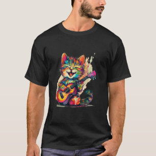 Rock-Katze Musiker, Katze Gitarre Design, Katze sp T-Shirt