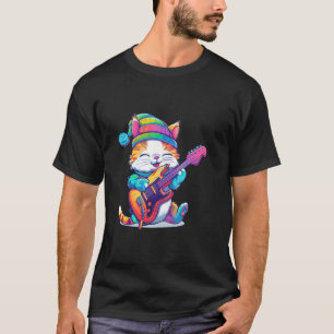 Rock-Katze Musiker, Katze Gitarre Design, Katze sp T-Shirt