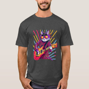 Rock-Katze spielt Gitarre Lustige Gitarrenkatze (1 T-Shirt