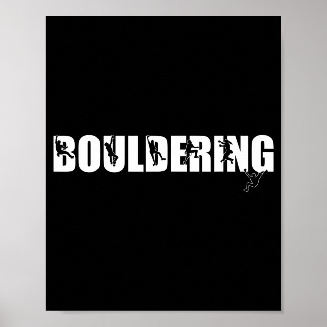 Rock Kletterberg Lover Bouldering Poster (Vorne)