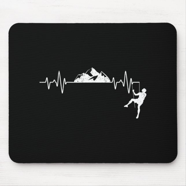Rock Klettern Herzschlag Kletterparadies Mousepad (Vorne)