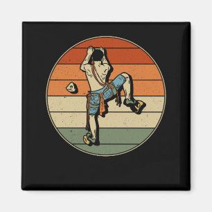 Rock Klettern Indoor Retro Bergsee-Zauber Magnet