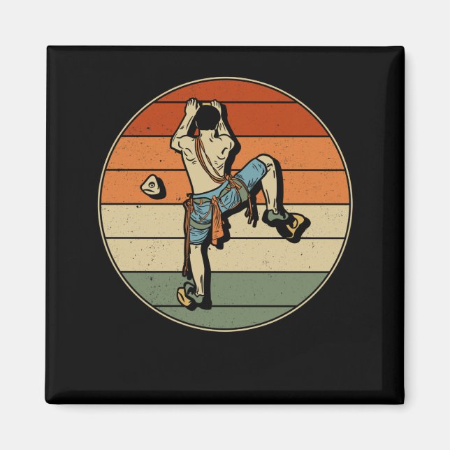 Rock Klettern Indoor Retro Bergsee-Zauber Magnet (Vorne)