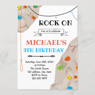 Rock Klettern Party Einladung