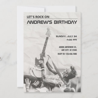 Rock-Konzert Geburtstag Einladung