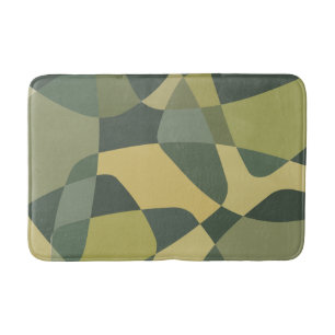Rock Layers Green aus der Mitte des Jahrhunderts Badematte