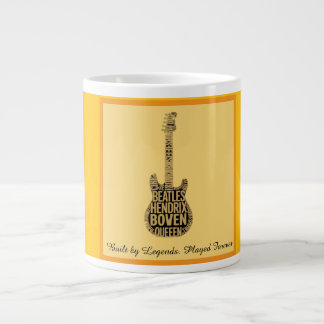Rock Legends Guitar Typography Mug Jumbo-Tasse