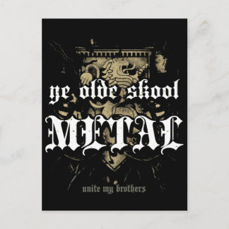 Rock=Life 'Ye Olde Skool Metal' Postkarte