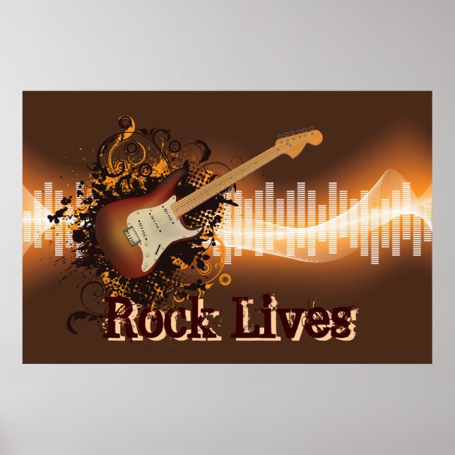 Rock Lives - Rock Music Poster (Vorne)