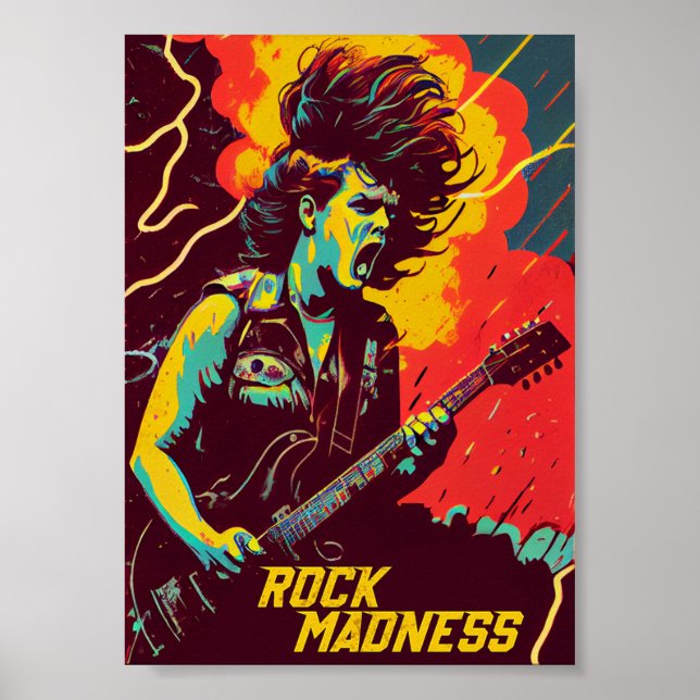 Rock Madness Music Prints: Fett und lebendig Poster (Vorne)