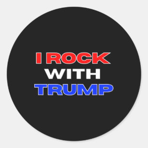 Rock mit Trump Runder Aufkleber