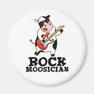 Rock Moosician Funny Cow Musician Pub Magnet