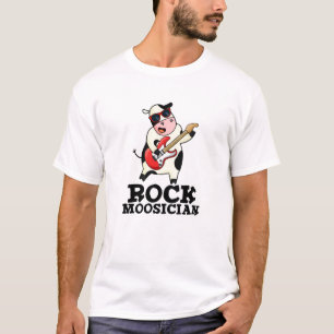 Rock Moosician Funny Cow Musician Pub T-Shirt