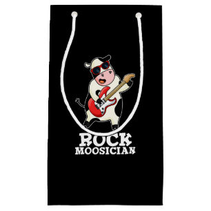 Rock Moosician Funny Cow Musiker Puck Dark BG Kleine Geschenktüte