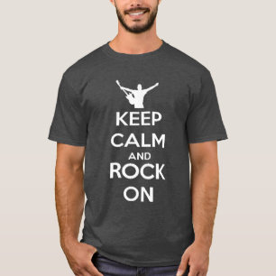 Rock Music Behielt Calm und Rock On T-Shirt