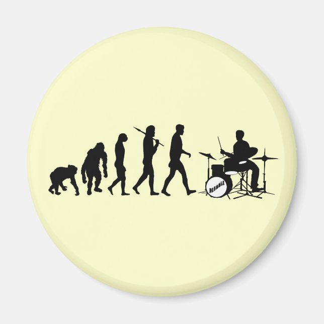Rock Music Drummer und Jazz Dubstep Drums Magnet (Vorne)