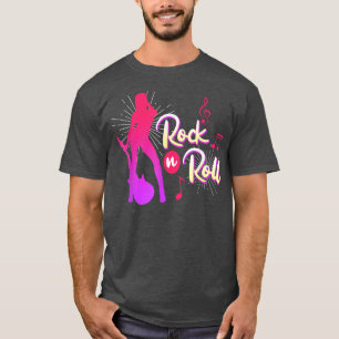 Rock music gitarrist Sprichwort Rock and Roll T-Shirt