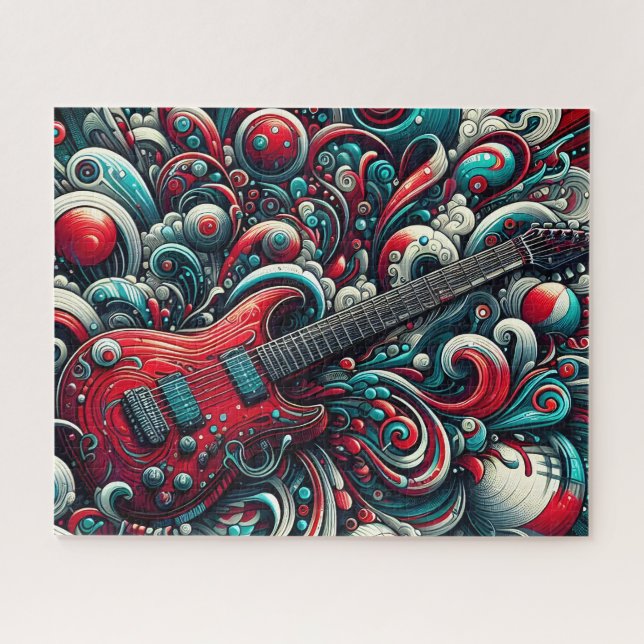 Rock Music Guitar Puzzle (Horizontal)