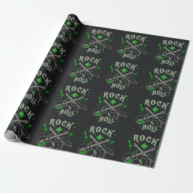 Rock Music Pattern Geschenkpapier (Ungerollt)