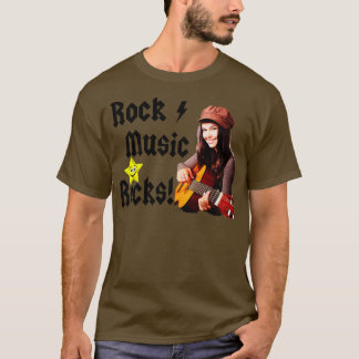 Rock Music Rocks Corny Classic Rock Guitar T-Shirt