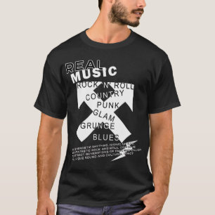 Rock Music   Schwarz/Weiß T-Shirt