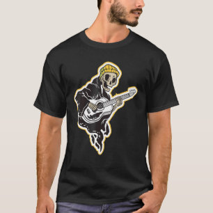 Rock Music Skelett mit Gitarre Punk Rock T-Shirt