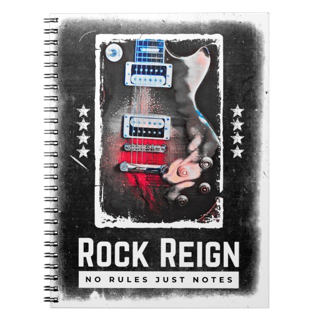 Rock Music Spiral Notebook - Rock Reign Notizblock (Vorderseite)