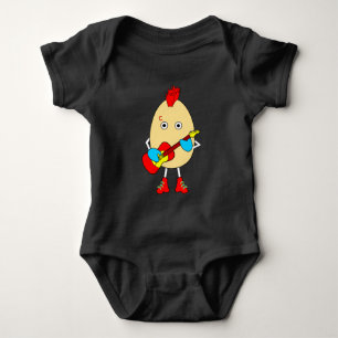 Rock Musician Egghead Baby Strampler
