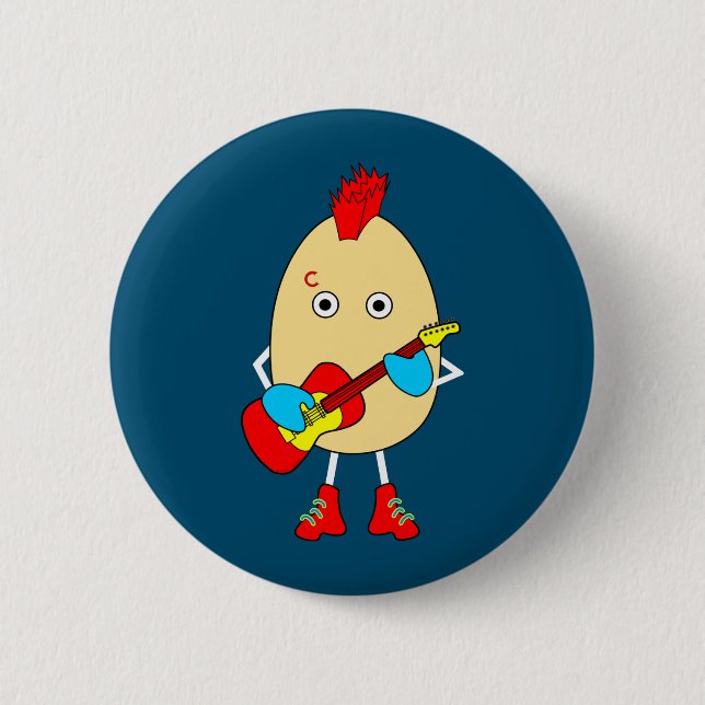 Rock Musician Egghead Button (Vorderseite)